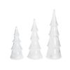 Conjunto De 3 Figuras Decorativas Arbolitos De Navidad Con Iluminación Led Decoración Navideña Kierinki - Blanco