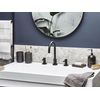 Accesorios De Baño Set Dispensador De Jabón Art Deco De Cerámica Dorado Negro Vaso Escobilla De Váter Lanco - Negro