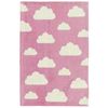 Alfombra Rosa Blanca Algodón Rectangular 60 X 90 Cm Pelo Corto Estampado Motivo Nube Habitación Infantil Gwalijar - Rosa