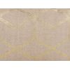 Puf Beige Yute 56 X 56 Cm Cuadrado Reposapiés Otomana Estampado Dorado Mamala - Beige