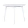 Juego De Comedor Mesa Redonda De Mdf Blanco Y 4 Sillas A Juego Para Comedor Cocina Patas De Madera Estilo Escandinavo Roxby - Blanco