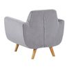 Funda Para Sillón De Terciopelo Gris Con Cierre Extraíble Bernes - Gris