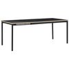 Mesa De Comedor Extensible Mdf Negro 140/190 X 90 Cm Moderno Industrial Avis - Negro