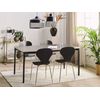 Mesa De Comedor Extensible Mdf Negro 140/190 X 90 Cm Moderno Industrial Avis - Negro