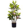 Magnolia Artificial En Maceta Material Sintético Verde Y Rosa 70 Cm Accesorio Decorativo De Interior Magnolia - Verde