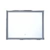 Espejo De Baño Iluminado Led Rectangular 90 X 70 Cm Glamour Argens - Plateado