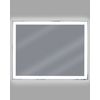 Espejo De Baño Iluminado Led Rectangular 90 X 70 Cm Glamour Argens - Plateado