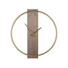 Reloj De Pared Madera Maciza Dorado Redondo Ø 47 Cm Hecho A Mano Glamuroso Rústico Diseño Minimalista Casitas - Dorado