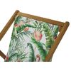 Conjunto De 2 Tumbonas De Jardín De Madera De Acacia Clara Verde Blanco Rosa Flamenco Reclinable Plegable Anzio - Madera Clara