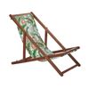 Conjunto De 2 Tumbonas De Jardín De Madera De Acacia Oscura Verde Blanco Rosa Flamenco Reclinable Plegable Anzio - Madera Oscura