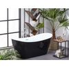 Bañera Independiente De Acrílico Blanco Negro Con Rebosadero 150 Cm Moderno Antigua - Negro