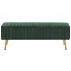 Banco De Terciopelo Verde Esmeralda Dorado 118 Cm Patas Metal Glamour Paterson - Verde