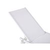 Tumbona De Jardín Asiento Sintético Blanco Estructura De Aluminio 198 X 61 Cm Respaldo Reclinable Con Ruedas Patio Portofino - Blanco