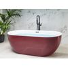 Bañera Independiente De Acrílico Sanitario Rojo Brillante Individual 170 X 80 Cm Ovalada Estilo Moderno Carrera - Rojo