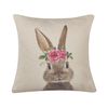 Conjunto De Cojines Decorativos Cuadrados De Algodón Gris Pardo Con Estampado De Animales 45 X 45 Cm Decoraciones De Pascua Tulipa - Gris