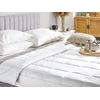 Edredón Blanco Algodón Japara Tamaño Individual 135 X 200 Cm Ropa De Cama Acolchado Dormitorio Koutra - Blanco