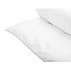 Edredón Blanco Algodón Japara Tamaño Individual 155 X 220 Cm Ropa De Cama Acolchado Dormitorio Koutra - Blanco