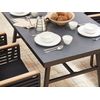 Mesa De Comedor De Jardín Negra 150 X 90 Cm Metal Marco De Aluminio Rectangular Moderno Industrial Canetto - Negro