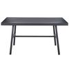 Mesa De Comedor De Jardín Negra 150 X 90 Cm Metal Marco De Aluminio Rectangular Moderno Industrial Canetto - Negro