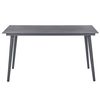 Mesa De Comedor De Jardín Gris Acabado Mate 140 X 80 Cm Aluminio 4 Personas Rectangular Minimalista Industrial Mileto - Gris