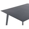 Mesa De Comedor De Jardín Gris Acabado Mate 140 X 80 Cm Aluminio 4 Personas Rectangular Minimalista Industrial Mileto - Gris