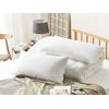 Conjunto De 2 Almohadas De Algodón Blanco Plumón Plumas De Pato 40 X 80 Cm Medio Suave Descanso Karijang - Blanco