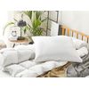 Almohada De Algodón Blanco Plumón Plumas De Pato 80 X 80 Cm Alta Medio Suave Descanso Feldberg - Blanco