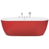 Bañera Independiente Roja De Acrílico Sanitario Ovalado Individual 170 X 80 Cm Diseño Moderno Rotto - Rojo