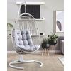 Silla Colgante De Ratán Gris Claro Con Soporte Silla Giratoria Moderna Patio Interior Al Aire Libre Sesia - Gris