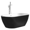 Bañera Ovalada Negro/blanco 150 Cm Nevis