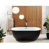 Bañera Independiente De Acrílico Negro Plateado 170 Cm Moderno Nevis - Negro