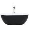 Bañera Independiente De Acrílico Negro Plateado 170 Cm Moderno Nevis - Negro