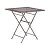 Mesa De Balcón Hierro Negro Metal Envejecido Plegable 70 X 70 Cm Exterior Resistente A Los Rayos Uv Estilo Retro Francés Bormio - Negro