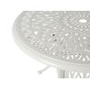 Mesa De Comedor De Jardín Blanca De Aluminio Redonda Ø 90 Cm Estilo Vintage Ancona - Blanco