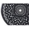 Mesa De Comedor De Jardín Negra De Aluminio Redonda Ø 90 Cm Estilo Vintage Ancona - Negro