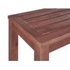 Banco De Jardín Asiento Madera De Eucalipto Natural 160 Cm Rústico Terraza Balcón Exterior Tuscania - Madera Oscura