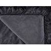 Manta De Acrílico Negro 200 X 220 Cm Poliéster Pelo Largo Dormitorio Delice - Negro