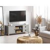 Mueble De Tv Mdf Gris Claro Hasta 54 ʺ Gabinete Rústico Cajones Estantes Gestión De Cables Sala De Estar Honolulu - Gris