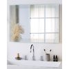 Espejo De Pared Para Baño Con Led 60 X 80 Cm Sistema Anti Vaho Accesorio Decorativo Nexon - Plateado