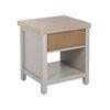 Mesa De Noche Tablero De Partículas Gris Madera Clara Plateado 1 Cajón Clio - Gris