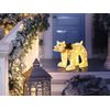 Decoración De Navidad Led Metal Blanco Algodón Forma De Oso Exteriores Sivula - Blanco