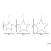 Conjunto De 3 Decoraciones De Pared Led Metal Plateado Forma De Estrella Kunnari - Plateado