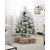 Árbol De Navidad Verde Material Sintético 120 Cm Efecto Nieve Planta Artificial Decoración Hogar Masala - Blanco