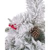 Árbol De Navidad Verde Material Sintético 120 Cm Efecto Nieve Planta Artificial Decoración Hogar Masala - Blanco