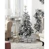 Árbol De Navidad Artificial Blanco Nieve Sintética 120 Cm Ramas Con Bisagras Festividad Tomichi - Blanco