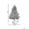 Árbol De Navidad Artificial Blanco Nieve Sintética 120 Cm Ramas Con Bisagras Pre Iluminado Festividad Tatlow - Verde