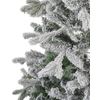 Árbol De Navidad Artificial Blanco Nieve Sintética 120 Cm Ramas Con Bisagras Pre Iluminado Festividad Tatlow - Verde