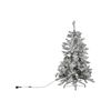 Árbol De Navidad Artificial Blanco Nieve Sintética 120 Cm Ramas Con Bisagras Pre Iluminado Festividad Tatlow - Verde