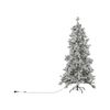 Árbol De Navidad Artificial Blanco Nieve Sintética 180 Cm Ramas Con Bisagras Pre Iluminado Festividad Tatlow - Verde