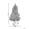 Árbol De Navidad Artificial Blanco Nieve Sintética 210 Cm Ramas Con Bisagras Pre Iluminado Festividad Tatlow - Verde